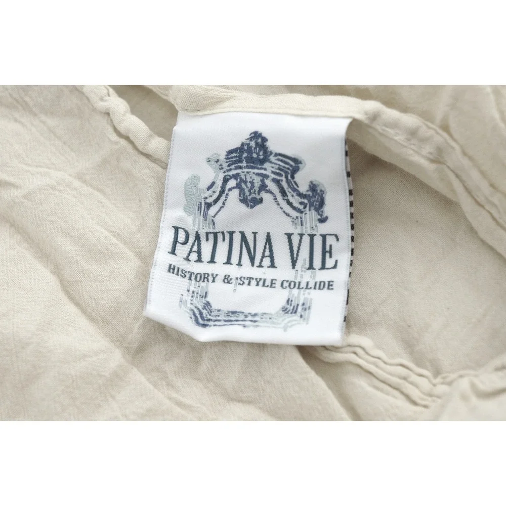 Patina‎ Vie Pillow Sham 2pc Set King Cream 100% Cotton Frayed Fringe Excellent